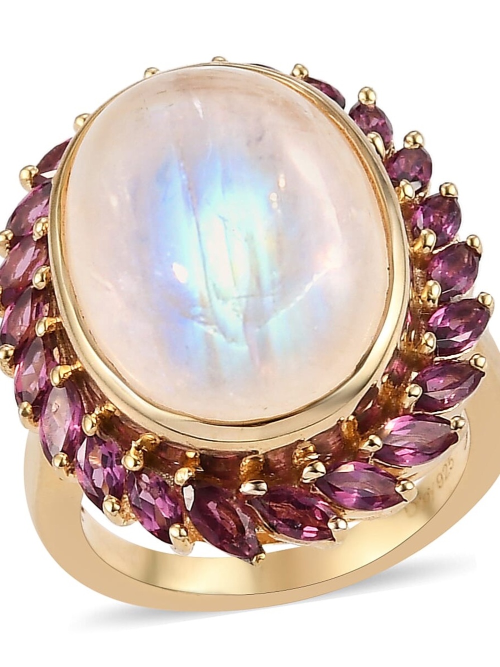 Moonstone and Orissa
Rhodolite Garnet Halo Ring 🆕